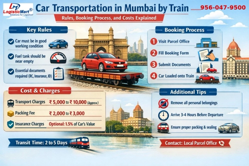 Car Transportation in Mumbai by Train: Rules, Booking Process, and Costs Explained