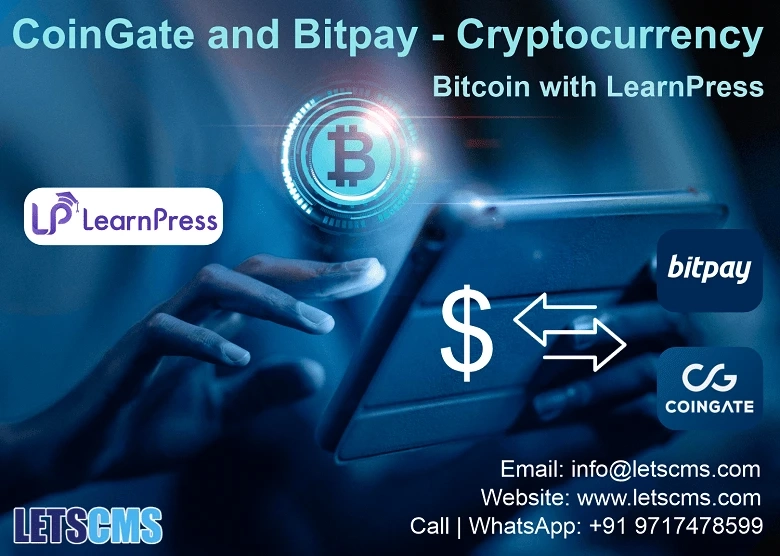 CoinGate and Bitpay for Cryptocurrency payment gateways in Bitcoin with LearnPress