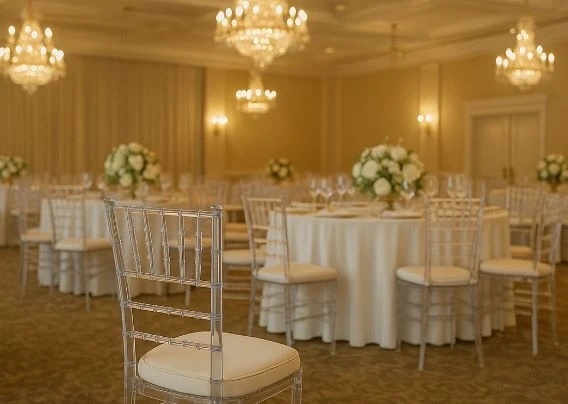 Matching Event Chairs with Different Table Settings and Linens
