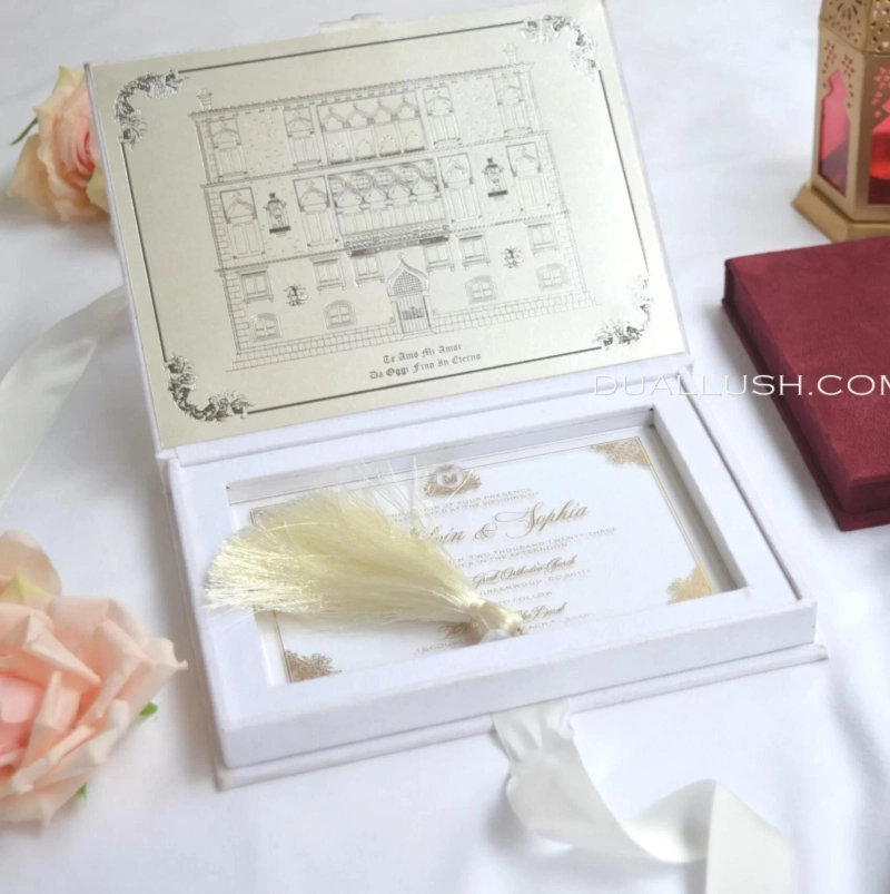 Acrylic invitations are a popular option for formal events