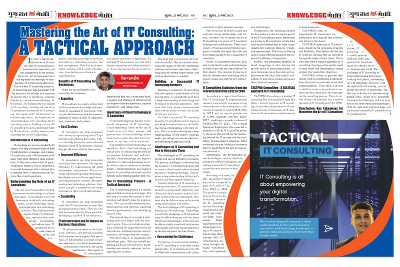 Mastering the Art of IT Consulting: A Tactical Approach