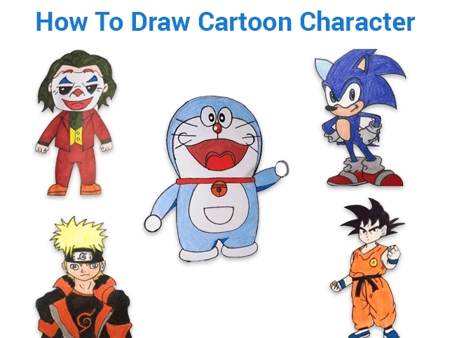 How To Draw Cartoon Characters Easy Step By Step For Beginners