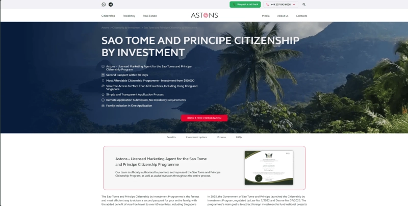 São Tomé and Príncipe Citizenship by Investment: A Practical Overview