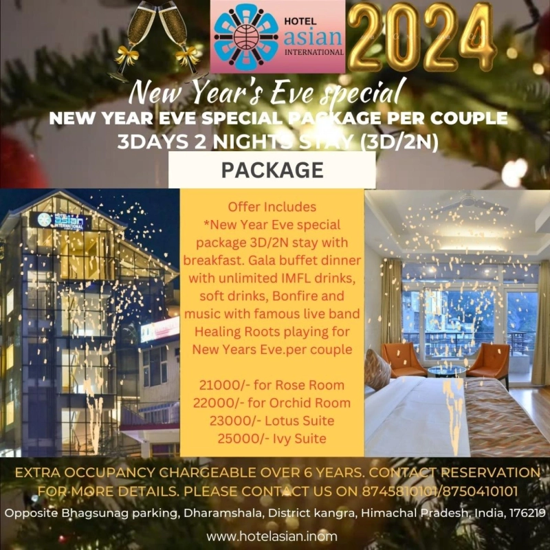 New Year Eve Special: 3D/2N, Gala, Drinks, Music +91 8745810101