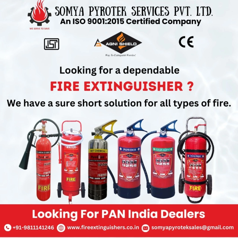 Somya Pyrotek Services Fire Extinguisher Manufacturers, Suppliers & Dealers in Delhi - Enhanced Safety Solutions