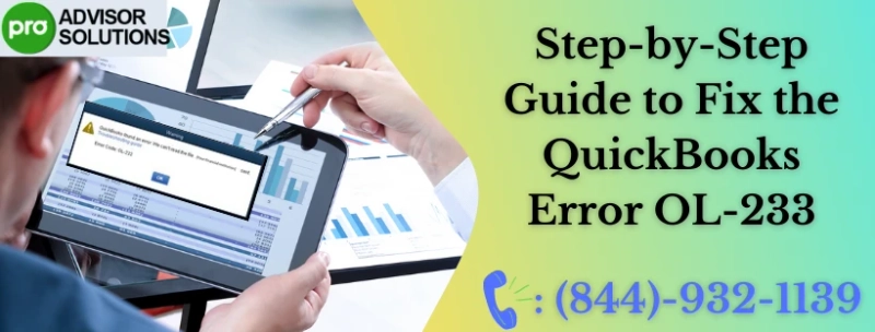 Fix QuickBooks error OL-233 With these top solutions