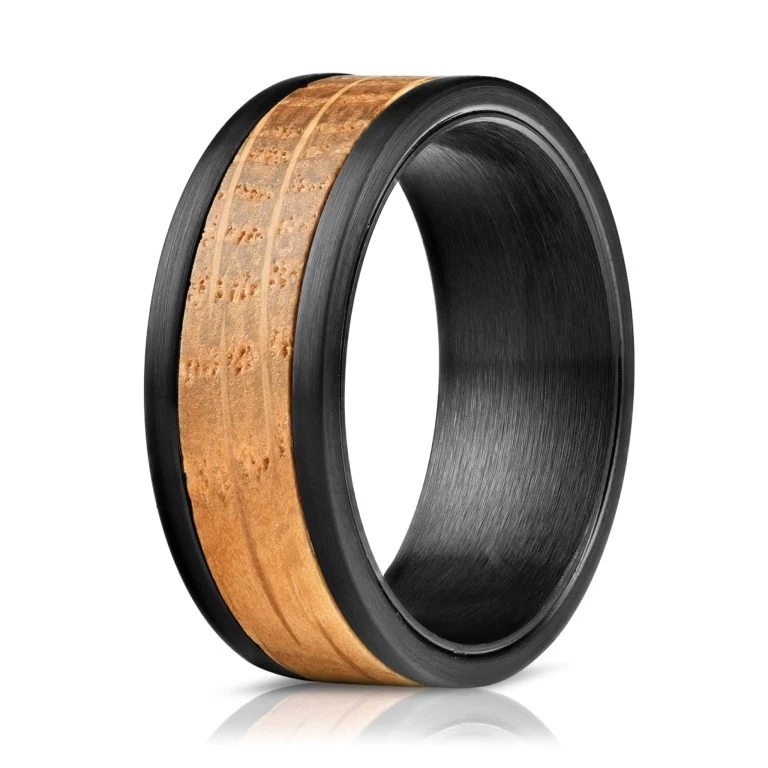 History of whiskey barrel wedding rings?