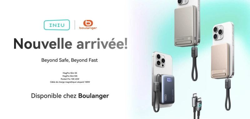 INIU s'associe à Boulanger pour lancer des solutions de charge innovantes en France