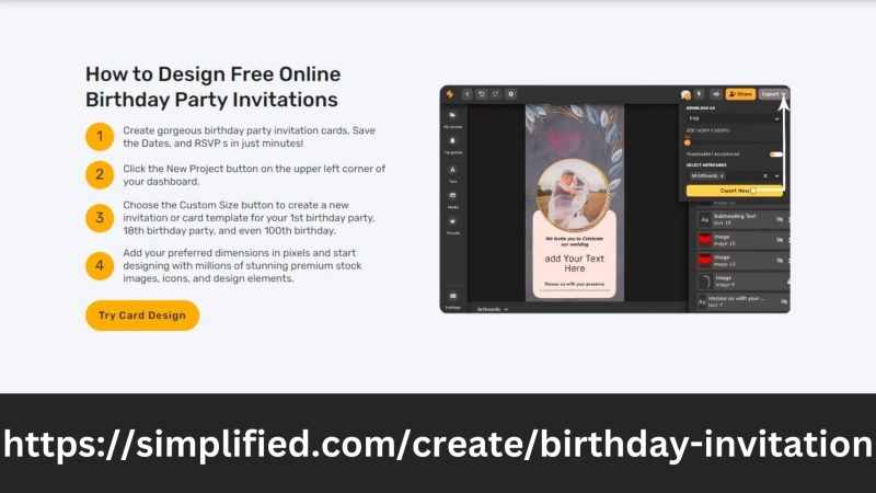 Design Professional Birthday Invitation Cards with AI: Simplified's AI Birthday Invitation Card Generator