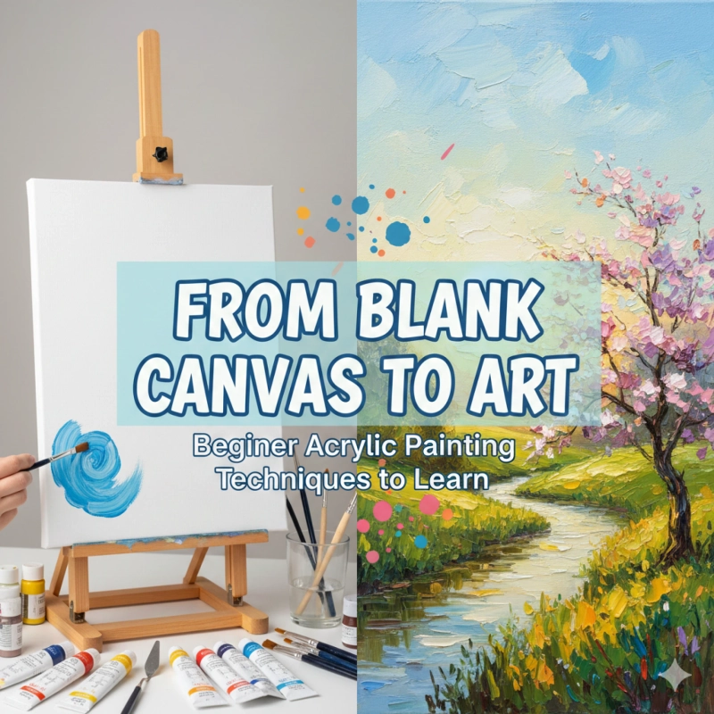 From Blank Canvas to Art: Beginner Acrylic Painting Techniques to Learn