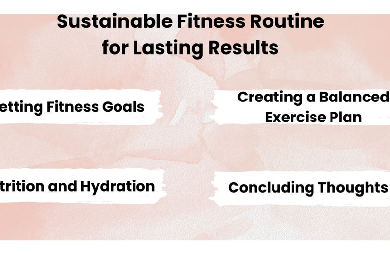 Sustainable Fitness Routine for Lasting Results