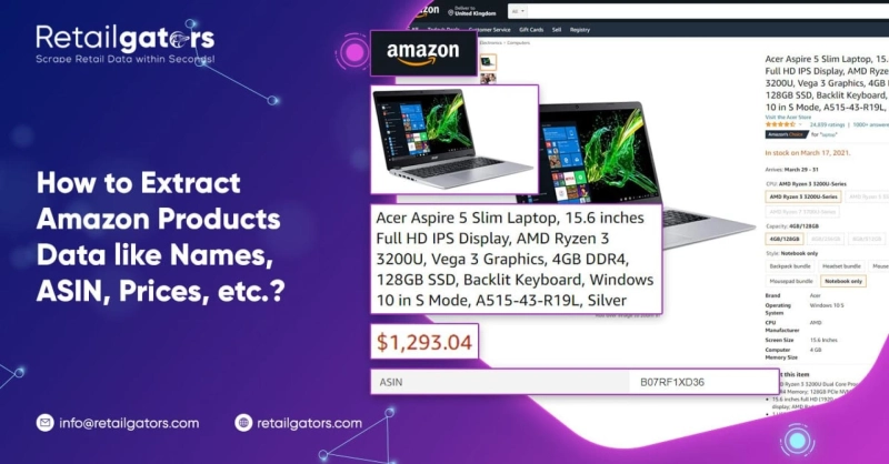 How to Extract Amazon Products Data like Names, ASIN, Prices, etc.