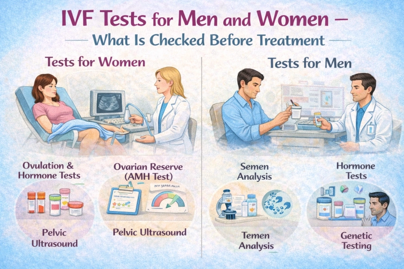 IVF Tests for Men and Women – What Is Checked Before Treatment