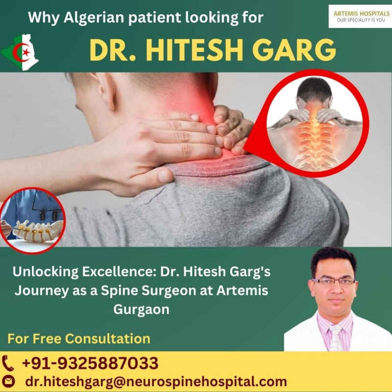 Unlocking Excellence: Dr. Hitesh Garg's Journey as a Spine Surgeon at Artemis Gurgaon