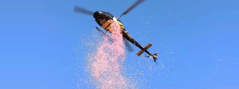 Flower Dropping Helicopter Services for Weddings Events and Special Occasions