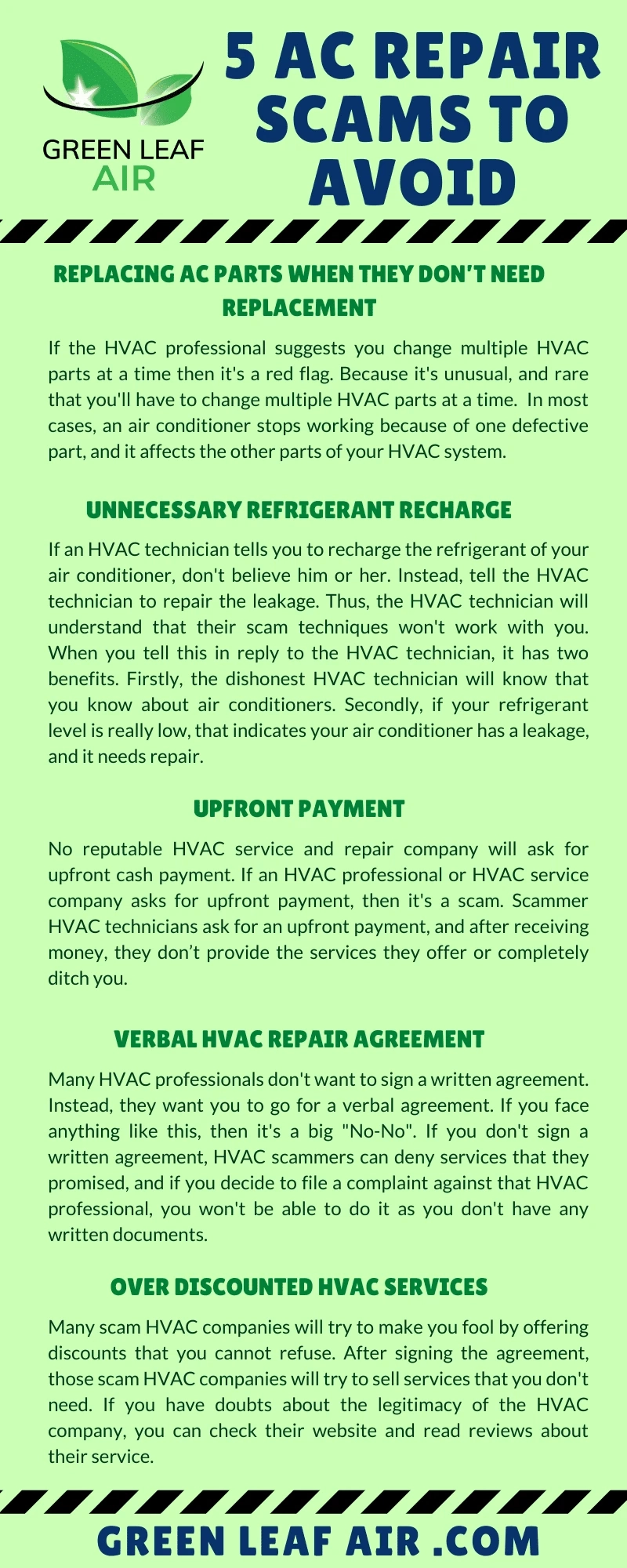 5 Air Conditioner Repair Scams to Avoid in Dallas - Green Leaf Air