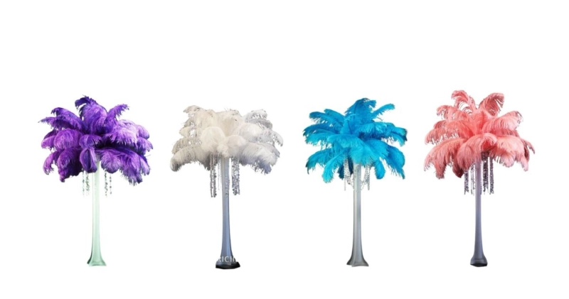 Elevate Your Event with Luxurious Ostrich Feather Centerpieces and Feathers
