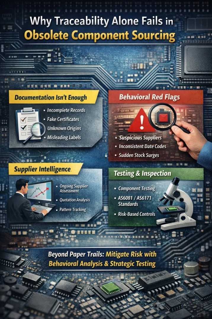 Why Traceability Alone Fails in Obsolete Component Sourcing