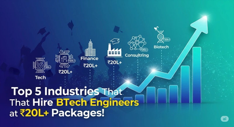 Top 5 Industries That Hire BTech Engineers at ₹20L+ Packages!
