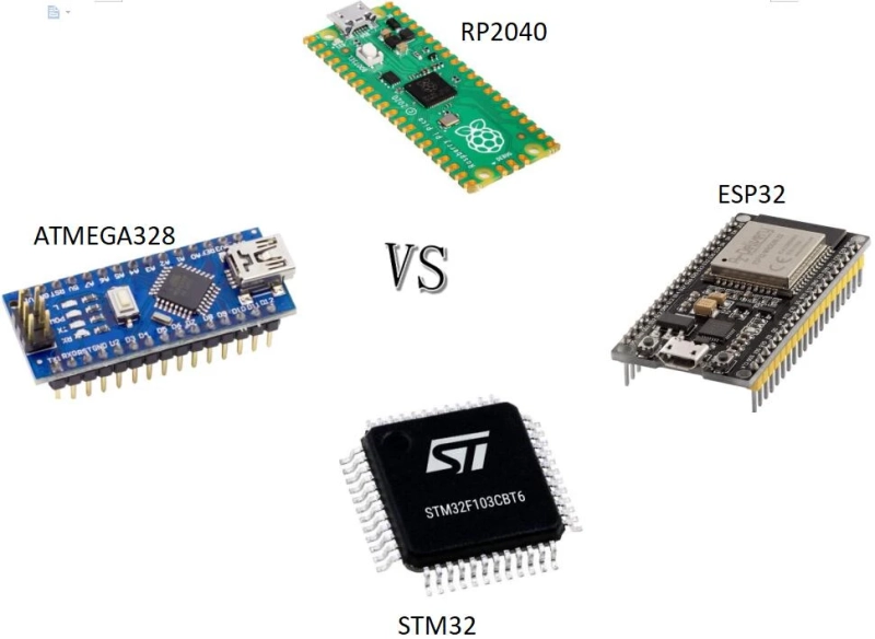 RP2040 VS ATMEGA328 VS ESP32 VS STM32