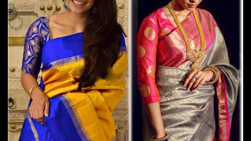 Top 10 Plain Sarees Blouse Designs