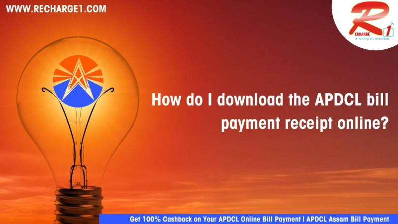 How do I download the APDCL bill payment receipt online?