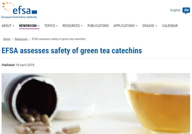 How much green tea catechins is safe in food supplements and weight loss products