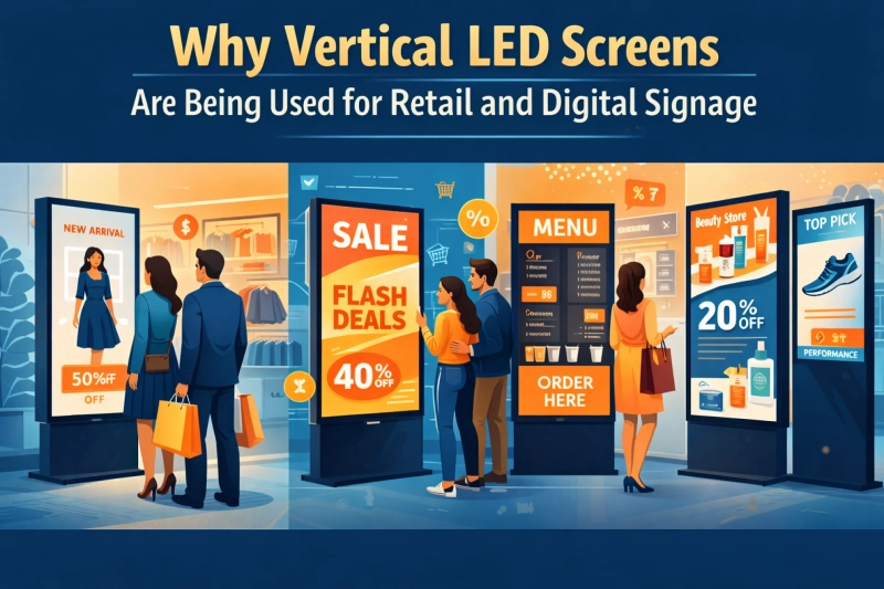Why Vertical LED Screens Are Being Used for Retail and Digital Signage
