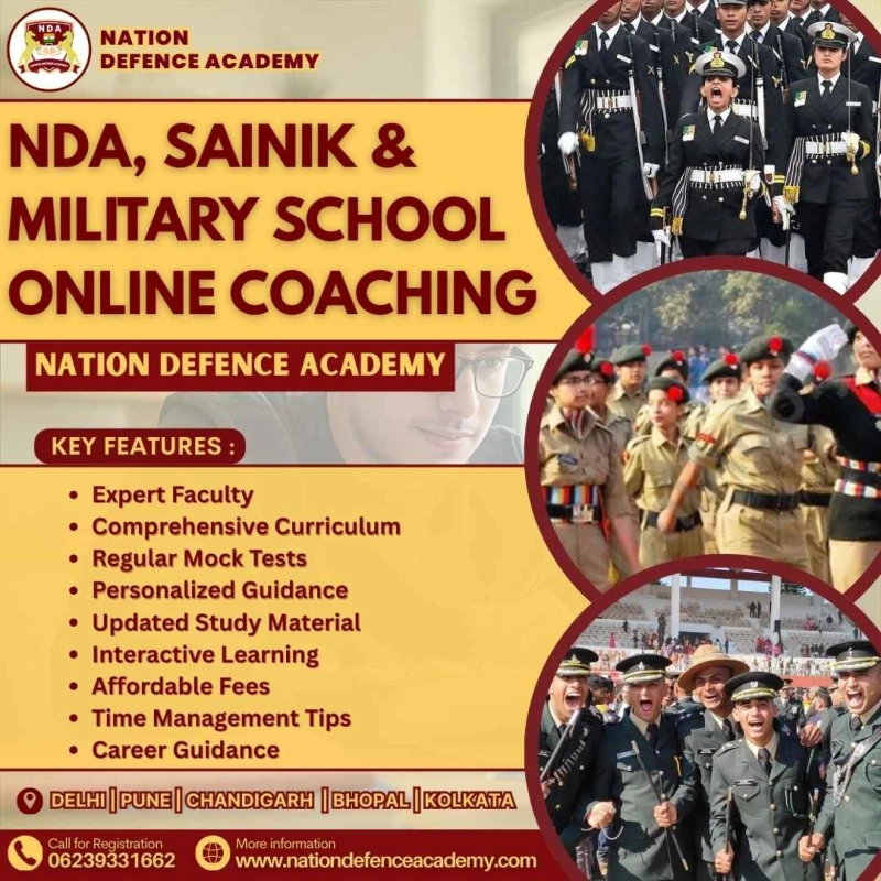 Online Coaching for NDA, Sainik School & Military School: Tips & Strategy