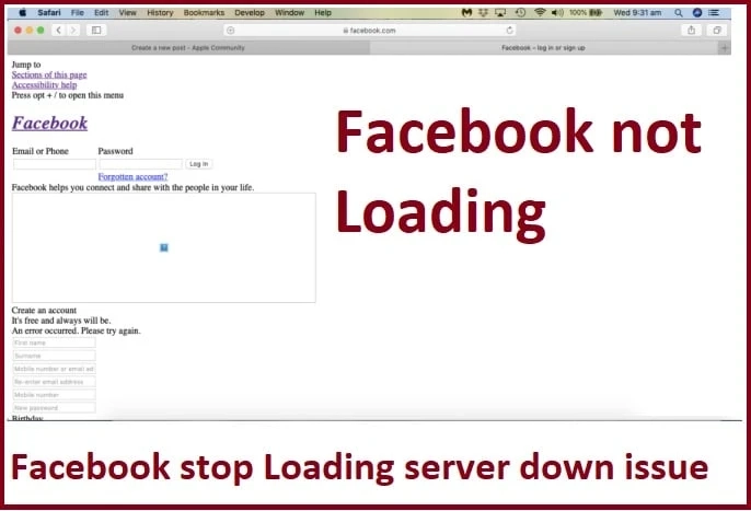 Why is my Facebook homepage not loading?