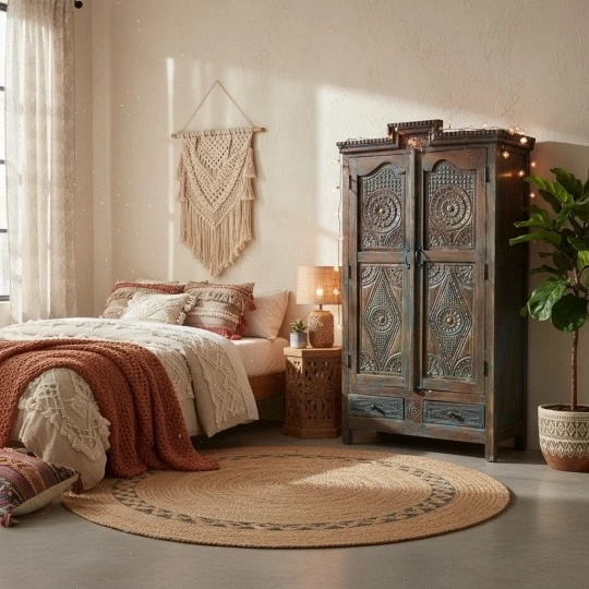 Antique Carved Armoires: Statement Pieces for Heritage Revival Interiors