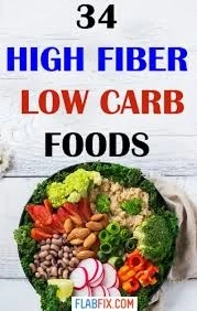 What foods are high in fiber but low in carbs?