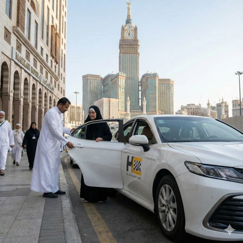 How Al Haram Cab Supports Elderly Pilgrims with Safe and Comfortable Transport