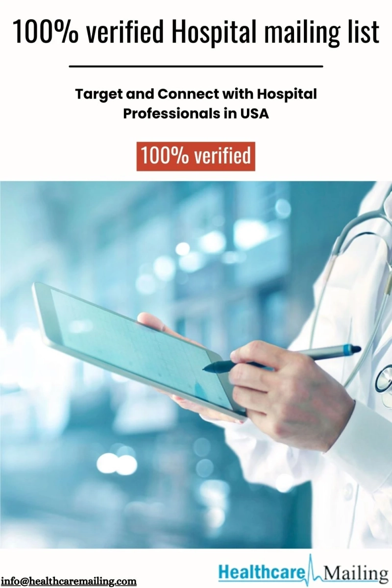 Expand your customer network with 360k+ email addresses from our authentic hospital email list