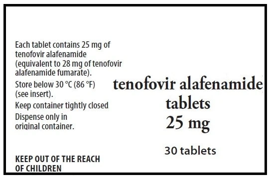 Tenofovir Alafenamide: Tablets for oral administration