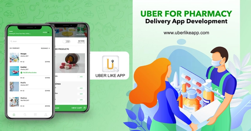 Enhance your venture with a feature-rich Uber for pharmacy delivery app