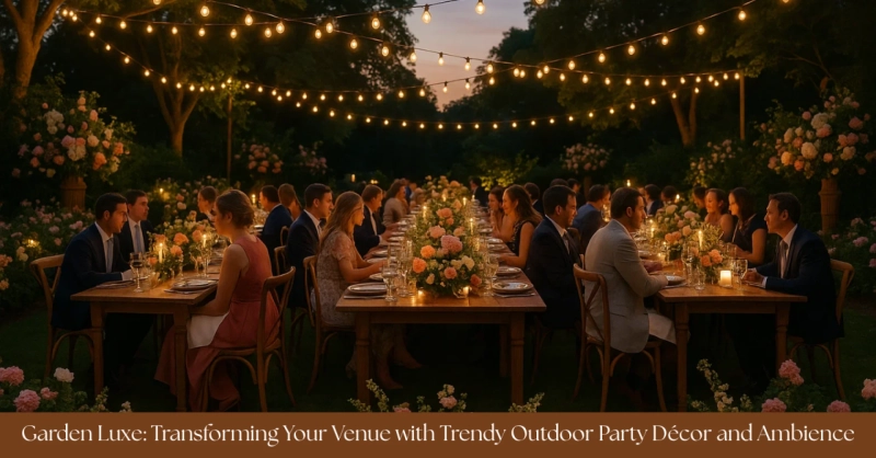 Garden Luxe: Transforming Your Venue with Trendy Outdoor Party Décor and Ambience