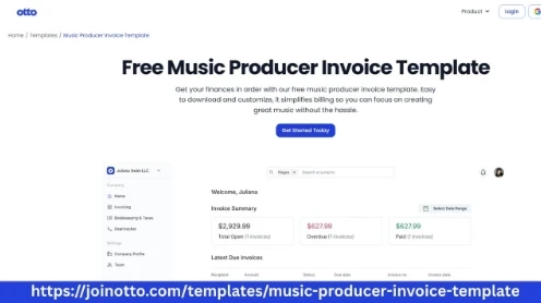 Create Invoices with Music Producer Invoice Template