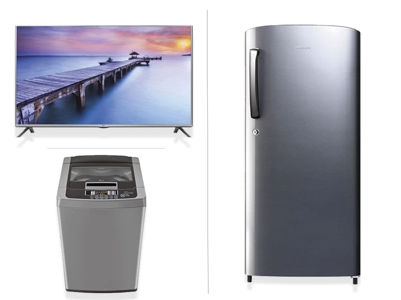Smart LED TV and Refrigerator Combo Package On Rent