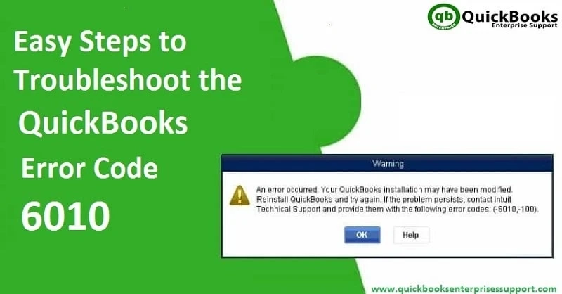 How to Fix QuickBooks Error Code 6010, -100?