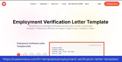 Customizable Employment Verification Letter Template for Companies