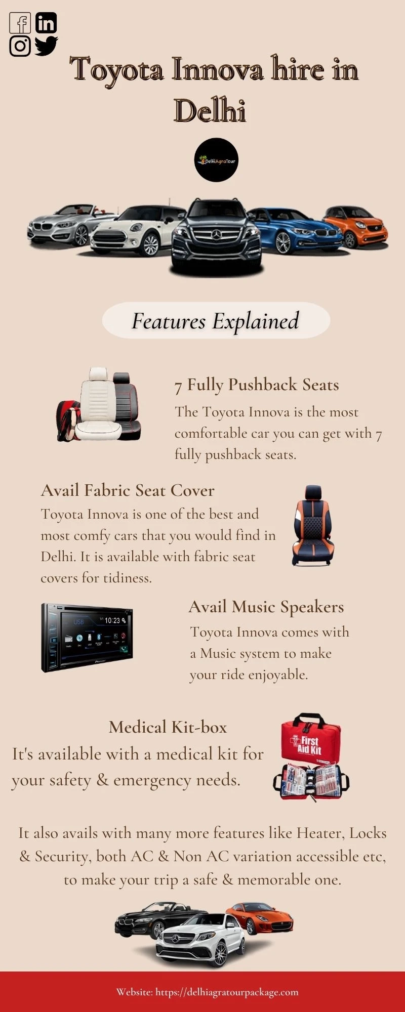 Toyota Innova hire in Delhi Features Explained
