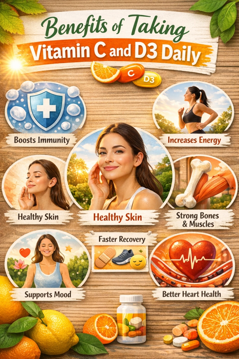 Real Benefits of Taking Vitamin C and D3 Daily You Should Know