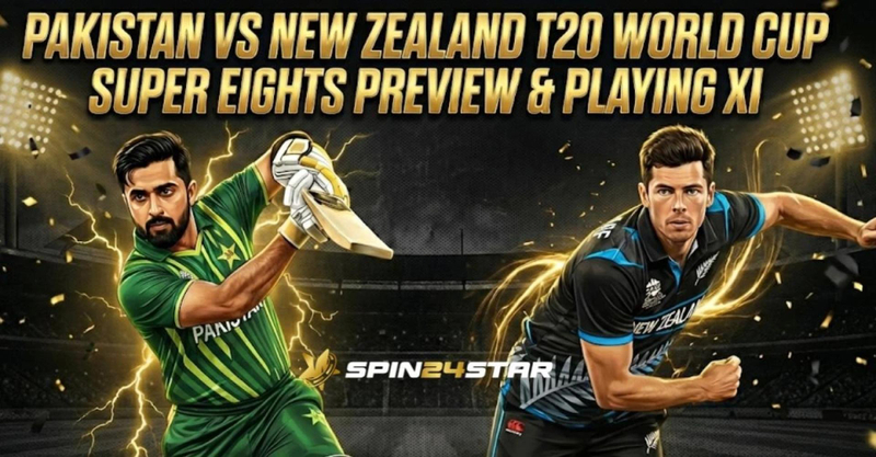 Spin24star's In-Depth Preview: Pakistan vs New Zealand T20 World Cup 2026 Super Eights Clash
