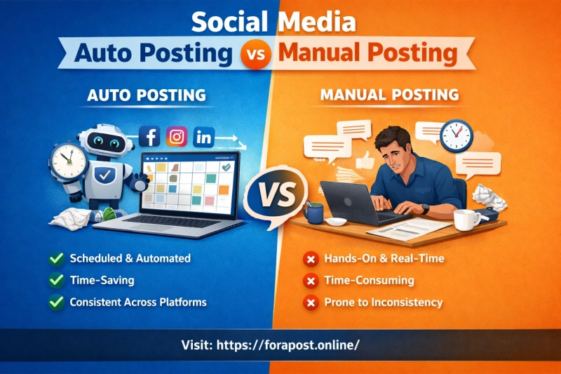 Social Media Auto Posting vs Manual Posting: What Works Better?