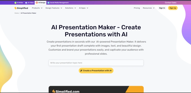 AI Presentation Maker for Stunning Slides in Minutes
