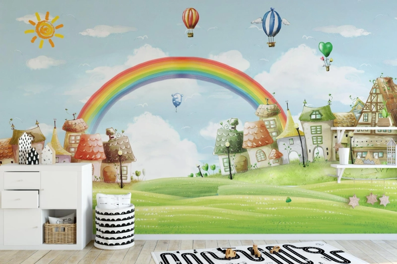 Color Psychology and Children's Spaces: Assessing the Impact of Rainbow Wallpaper