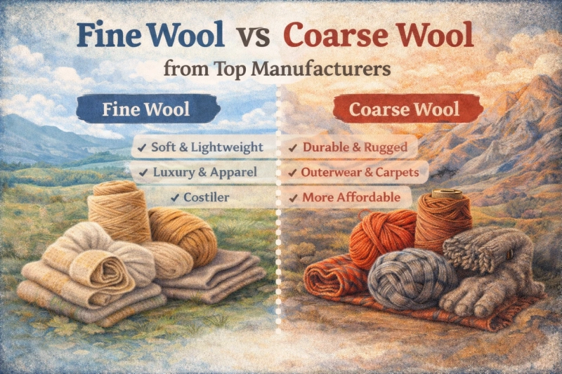 Comparing Fine Wool vs Coarse Wool from Top Manufacturers