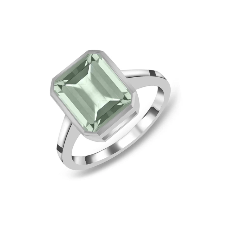 In jewelry, how is green amethyst used?