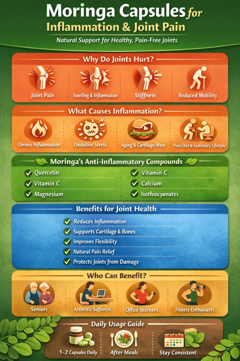 Can Moringa Capsules Help Reduce Inflammation & Joint Pain?